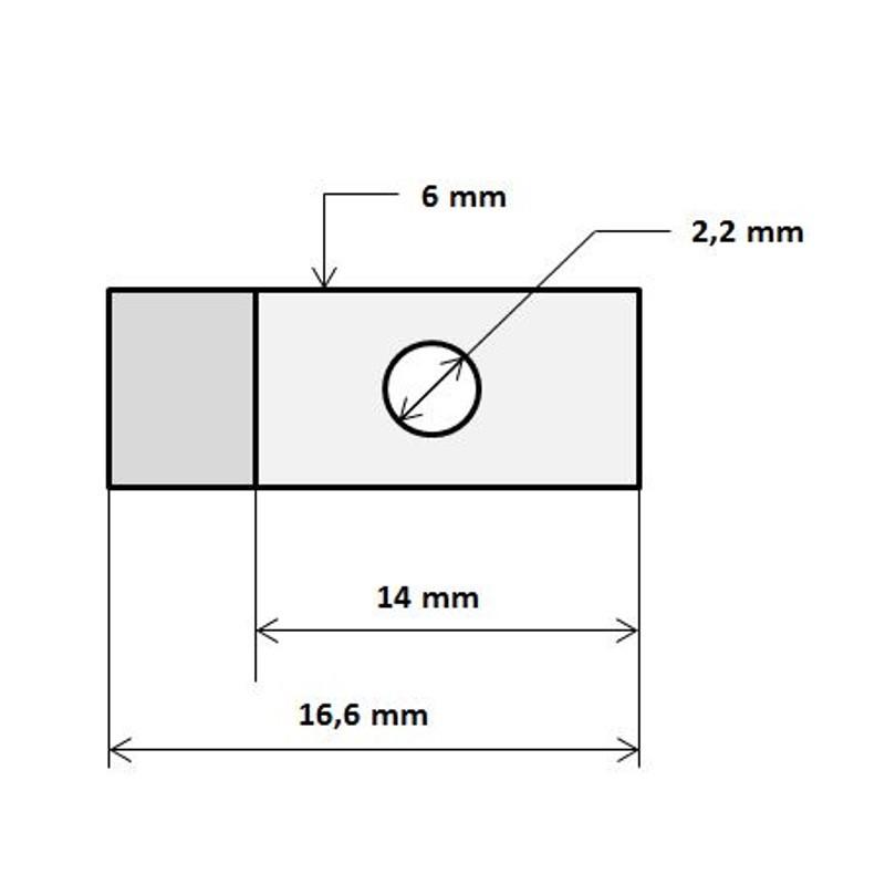 Serre Cable Ø 6mm Lg 11mm Percage Ø 2.2 Poignée de Gaz / Frein / Starter  Avant Cyclo MBK tete carré 423000