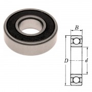 Roulement à billes 6000-2RS 10 x 26 x 8 (étanche)