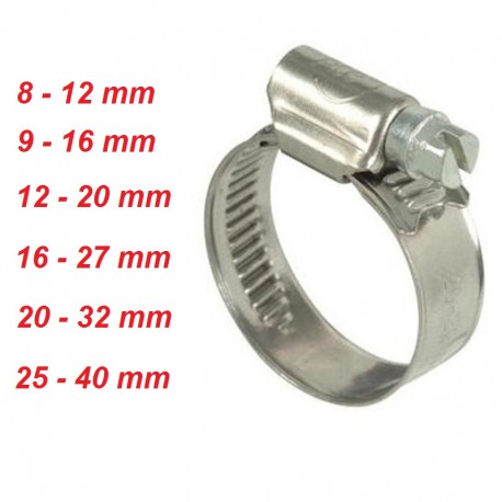 Collier serflex de fixation durite 8 à 40 mm - CYCLINGCOLORS