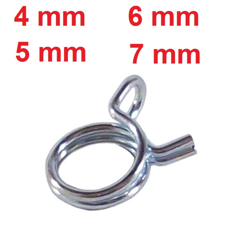Collier de serrage pour durites diametre 3 à 5,5 mm