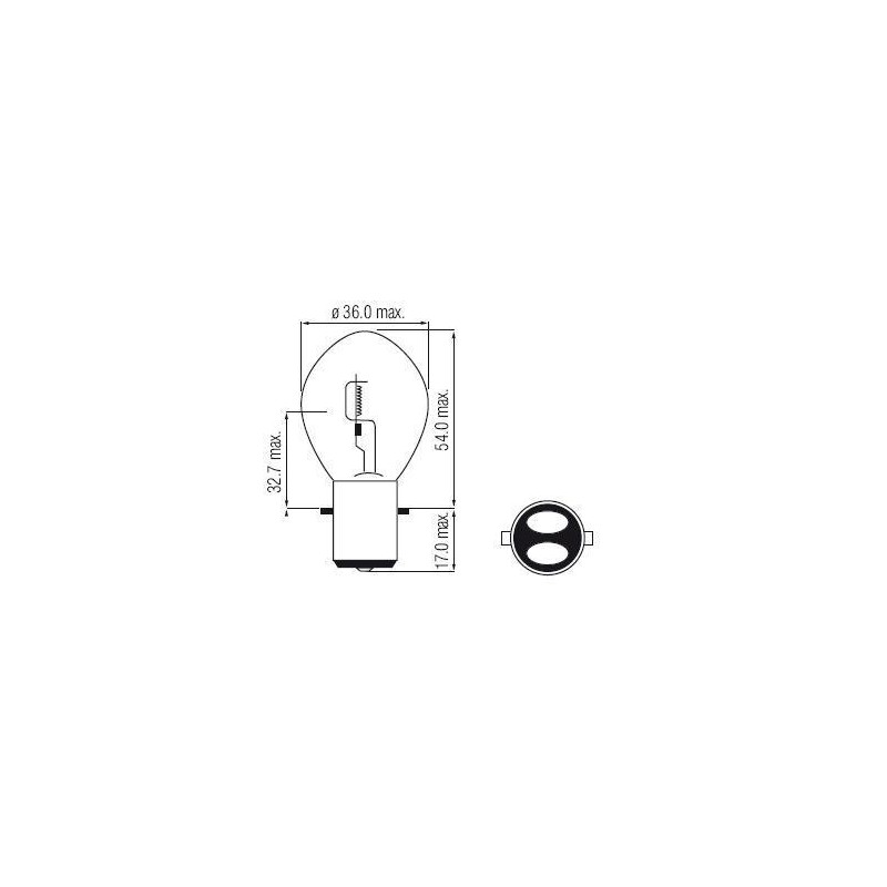 Ampoule 6V code / phare 35/35w culot 20mm