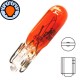 12V 2W T5 Orange Wedge Bulb – Glass Speedometer Lamp For Motorcycle & Car, Glass Socket