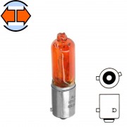 Ampoule halogène 12V 6W BAX9S orange