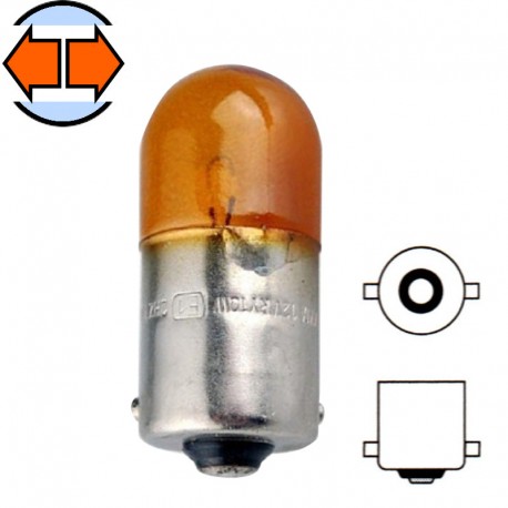 Ampoule 12V 10W BA15S orange