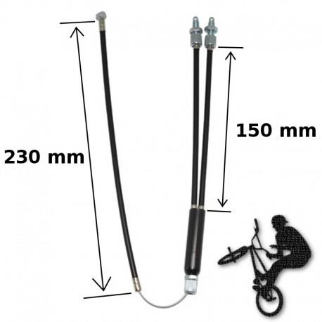 Câble frein BMX supérieur 2x 150 mm + 230 mm