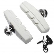 Patins de frein FIXIE BMX 50mm blanc (paire)