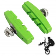 Patins de frein FIXIE BMX 50mm vert (paire)