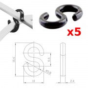 5x Passe fil câble Ø2.2mm cadre vélo cycle guide plastique grommet