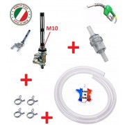 KIT ESSENCE MOBYLETTE : ROBINET + DURITE + FILTRE + COLLIER PEUGEOT 101 102 103 104 105 BB