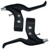 Leviers de frein VTT VTC trois doigts 90 mm plastique