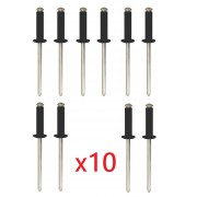 10 Rivets noirs moto scooter mobylette