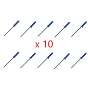 Kit de 10 rivets bleus plaque d'immatriculation