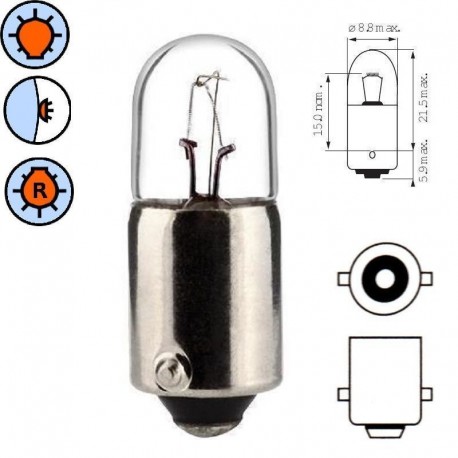 Ampoule 6V 4W BA9S mobylette moto  lampe