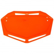 Plaque BMX Orange Support Numero Tete DE Fourche Velo Trial Aero Design Plastique VTT Motocross MX Moto