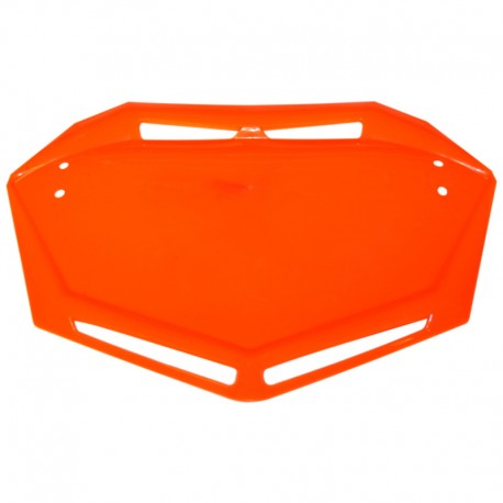 Plaque BMX TRAIL MOTOCROSS MX support numéro AERO orange