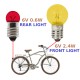 Ampoule 6V 0.6W E10 rouge feu dynamo arrière vélo à visser