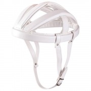 CASQUE BOUDIN VINTAGE BLANC REPRODUCTION VELO COURSE ANNEE 60 70 LEROICA CASQUETTE