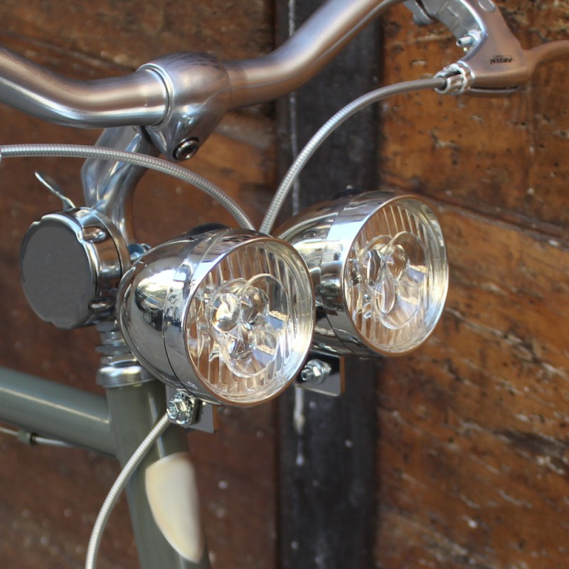 Eclairage avant Led Old School pour vélo BUD RACING