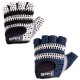 PAIRE GANTS COURTS VELO VINTAGE BLANC BLEU TISSU CORDURA CYCLE EPOQUE EROICA