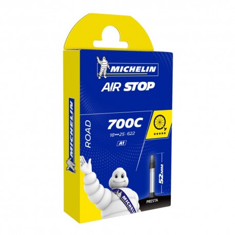 CHAMBRE A AIR MICHELIN 700C x 18-25 (18/25-622) A1 VALVE PRESTA 50MM VELO ROUE