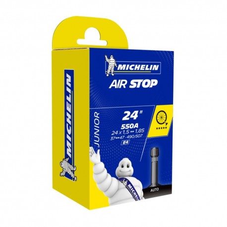 CHAMBRE A AIR 24 x 1.50-1.90" MICHELIN AIRSTOP E4 VALVE SCHRADER DROITE 34MM