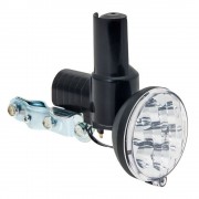 FEU DYNAMO 7 LEDS VELO AVANT AVEC SUPPORT CABLAGE LAMPE CYCLE VILLE VINTAGE