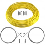 KIT CABLE ET GAINE DE FREIN JAUNE AVANT ARRIERE VELO ROUTE VTT VINTAGE