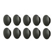 10X BOUCHON PLASTIQUE ROND NOIR 25mm x 30mm CACHE VIS TROU CAPUCHON MEUBLE PROTECTION