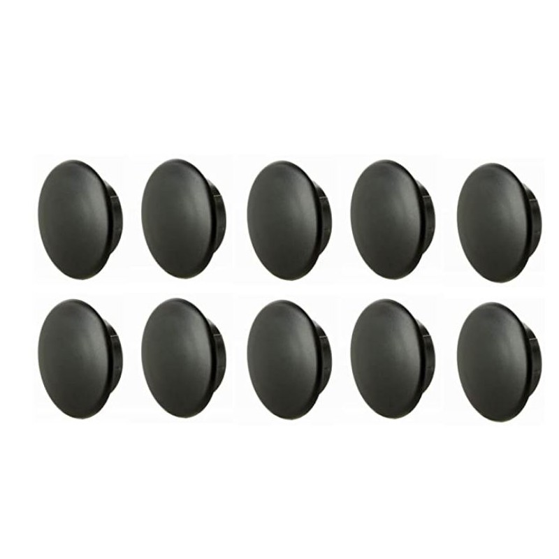 10X BOUCHON PLASTIQUE ROND NOIR 25mm x 30mm CACHE VIS TROU CAPUCHON MEUBLE  PROTECTION - CYCLINGCOLORS