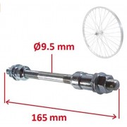 Axe De Moyeu Roue Arrière D10 Creux L145 Mm - Pièce Complète Pour Vélo, Trottinette, Ou Matériel Roulant