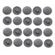 20x CACHE VIS PLASTIQUE GRIS CRUCIFORME T2 POZIDRIV CAPUCHON