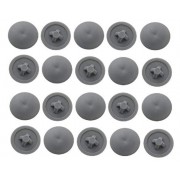 20x CACHE VIS PLASTIQUE GRIS CRUCIFORME T2 POZIDRIV CAPUCHON