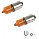 2X AMPOULE 12V 10W BA9S ORANGE AUTO LAMPE ANGEL EYES MOTO MOBYLETTE CLIGNOTANT VOITURE VEILLEUSE