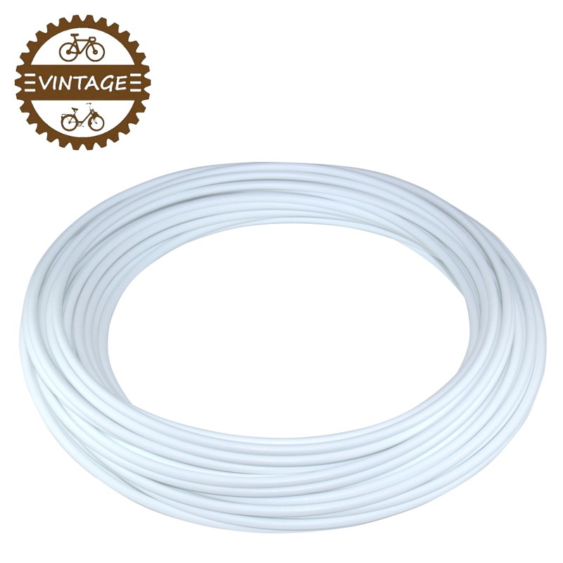 GAINE AU METRE Ø5MM BLANC AVEC INSERT TEFLON CYCLO MOBYLETTE GAZ