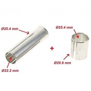 KIT DE 2 BAGUES REDUCTEUR Adaptateur Potence 22.2 25.4 28.6 MM Plongeur Vélo 1" 1 1/8" ENTRETOISE 1 pouce DOUILLE ADAPTATEUR