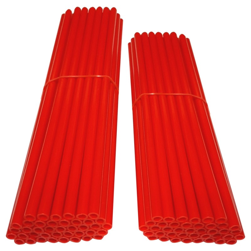 80x COUVRE RAYON ROUGE ROUE AVANT ARRIERE JANTE TUBE PAILLE FENDUE 190MM  210MM VELO CYCLOMOTEUR MOTO CROSS ENDURO DIRT - CYCLINGCOLORS