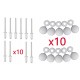 Lot de 10 Rivets + Cache Rivet blanc Plaque D'IMMATRICULATION Voiture Auto Moto Scooter MOBYLETTE Protection Plastique Aveugle