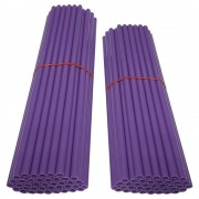 80x COUVRE RAYON VIOLET ROUE AVANT ARRIERE JANTE TUBE PAILLE FENDUE 190MM 210MM VELO CYCLOMOTEUR MOTO CROSS ENDURO DIRT