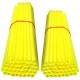 80x COUVRE RAYON JAUNE FLUO ROUE AVANT ARRIERE JANTE TUBE PAILLE FENDUE 190MM 210MM VELO CYCLOMOTEUR MOTO CROSS ENDURO DIRT