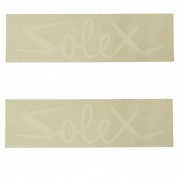 POCHETTE DE 2 AUTOCOLLANTS SOLEX 2200 3300 3800 5000 STICKERS DÉCOR DE CADRE POUTRE BLANC