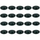 20x CACHE VIS PLASTIQUE NOIR CRUCIFORME T2 POZIDRIV CAPUCHON