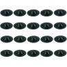 20x CACHE VIS PLASTIQUE NOIR CRUCIFORME T2 POZIDRIV CAPUCHON
