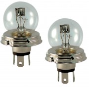 2x AMPOULE 6V 45/40W P45T R2 VOITURE MOTO MOBYLETTE CYCLOMOTEUR ANCIENNE COLLECTION PHARE FEU CROISEMENT ROUTE