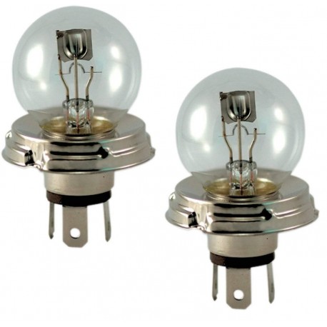 2x AMPOULE 6V 45/40W P45T R2 VOITURE MOTO MOBYLETTE CYCLOMOTEUR ANCIENNE COLLECTION PHARE FEU CROISEMENT ROUTE