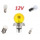 COFFRET AMPOULE 12V JAUNE VOITURE MOTO ANCIENNE : P45T R2 + 21/5W BAY15D + 21W BA15S + 4W BA9S + 5W BA15S