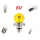 COFFRET AMPOULE 6V JAUNE VOITURE MOTO ANCIENNE : P45T R2 + 21/5W BAY15D + 21W BA15S + 4W BA9S + 5W BA15S