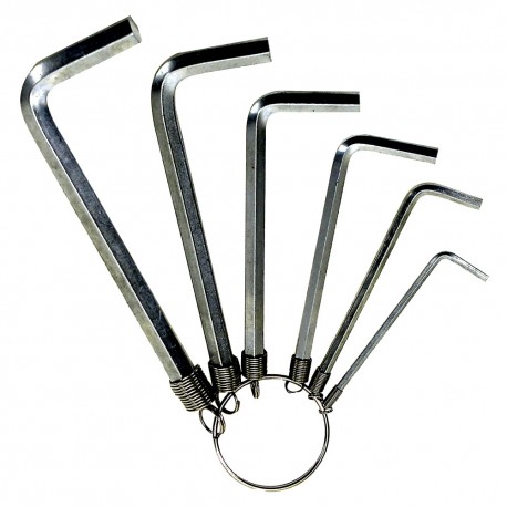 SHULLIN Jeu de clés hexagonales pliables professionnelles à six pans creux  - Jeu de clés Allen métriques avec porte-clés pour réparation de vélo :  : Bricolage