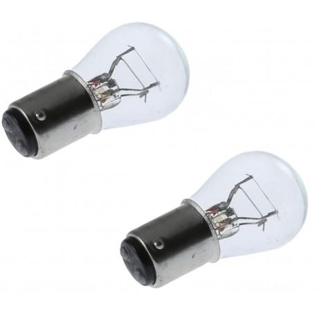 2x AMPOULE 12V 21/5W BAY15D TRANSPARENT DOUBLE FILAMENT CLIGNOTANT FEU STOP ARRIÈRE POSITION AUTO MOTO SCOOTER VOITURE