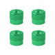 4x CAPUCHON DE VALVE SCHRADER ALUMINIUM VERT ANTI-POUSSIERE ROUE JANTE