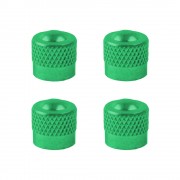 4x CAPUCHON DE VALVE SCHRADER ALUMINIUM VERT ANTI-POUSSIERE ROUE JANTE